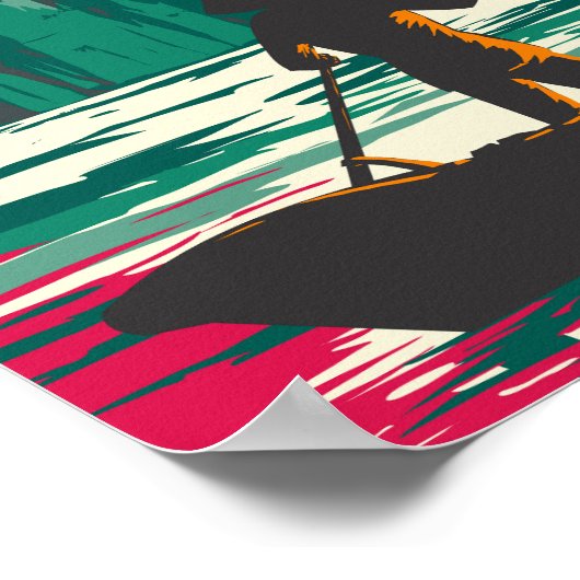 Ha Long Bay Vietnam Bootverkoper Reizen Kunst Vint Poster (Hoek)