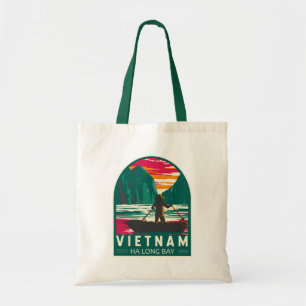 Ha Long Bay Vietnam Bootverkoper Reizen Kunst Vint Tote Bag