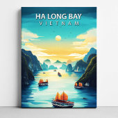 Ha Long Bay Vietnam Canvas Print Travel Poster