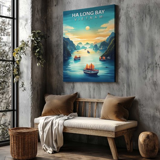 Ha Long Bay Vietnam Canvasprint Reisposter Canvas Afdruk