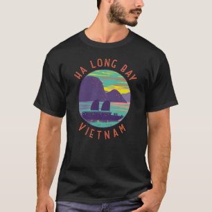 Ha Long Bay Vietnam Junk Boat Travel Art Vintage T-shirt