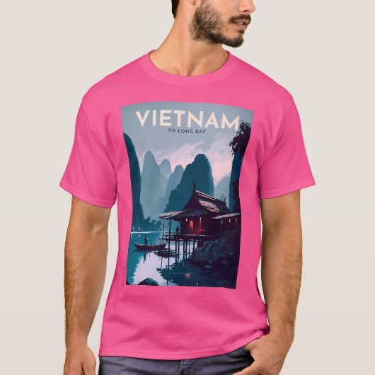 Ha Long Bay Vietnam Poster T-shirt (Voorkant)