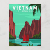 Ha Long Bay Vietnam Reis  Art Briefkaart (Voorkant)