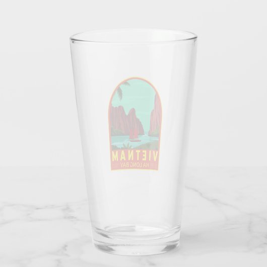 Ha Long Bay Vietnam Reis Art Glas (Achterkant)