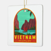 Ha Long Bay Vietnam Reis  Art Keramisch Ornament (Links)
