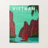 Ha Long Bay Vietnam Reis  Art Legpuzzel (Verticaal)