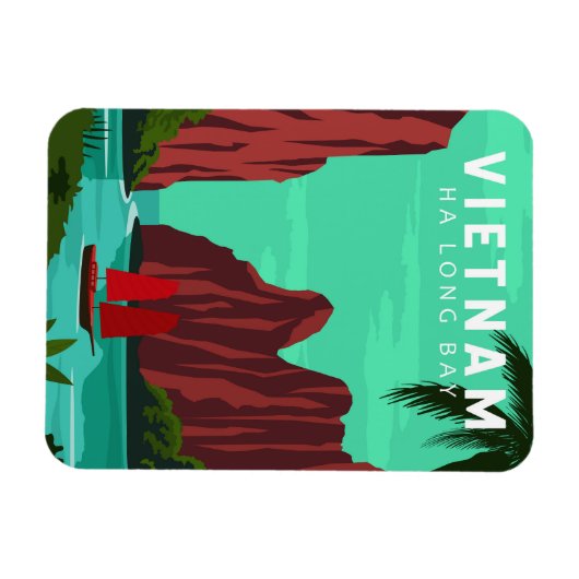 Ha Long Bay Vietnam Reis  Art Magneet (Horizontaal)