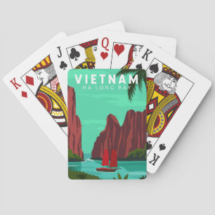 Ha Long Bay Vietnam Reis  Art Pokerkaarten