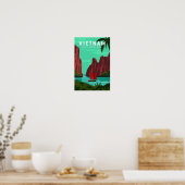 Ha Long Bay Vietnam Reis Art Poster (Keuken)