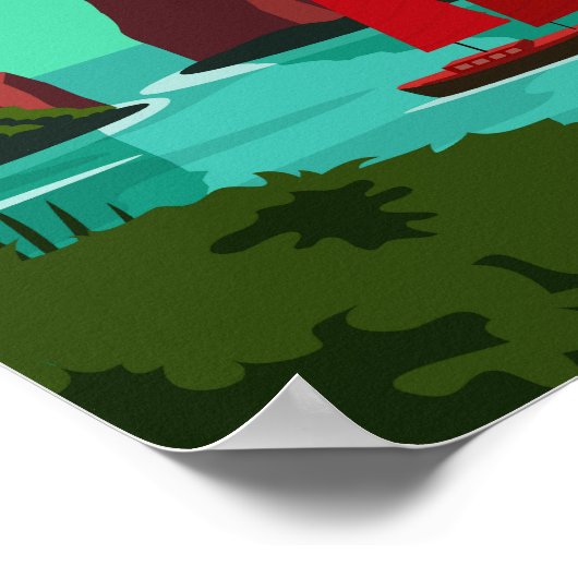 Ha Long Bay Vietnam Reis  Art Poster (Hoek)