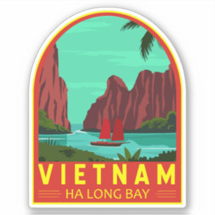 Ha Long Bay Vietnam Reis  Art Sticker