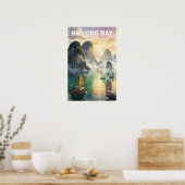 Ha Long Bay Vietnam Reisposter Vintage Poster (Keuken)