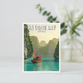 Ha Long Bay Vietnam Reizen Briefkaart (Staand voorkant)