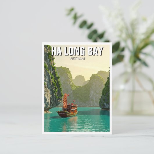 Ha Long Bay Vietnam Reizen Briefkaart (Staand voorkant)