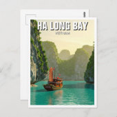 Ha Long Bay Vietnam Reizen Briefkaart (Voorkant / Achterkant)