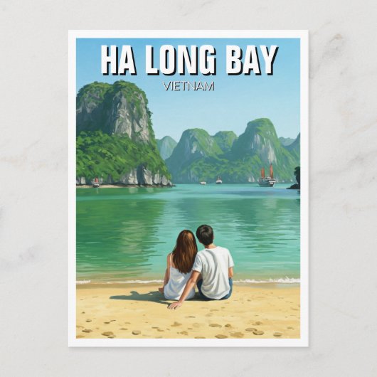 Ha Long Bay Vietnam Reizen Briefkaart (Voorkant)
