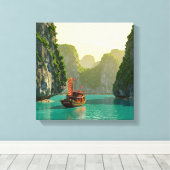 Ha Long Bay Vietnam Reizen Canvas Afdruk (Insitu (Houten vloer))