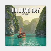 Ha Long Bay Vietnam Reizen Magneet (Voorkant)