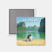 Ha Long Bay Vietnam Reizen Magneet (Voorkant / Achterkant)