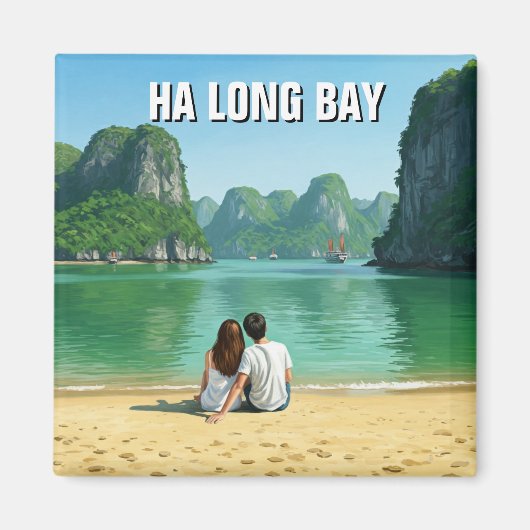 Ha Long Bay Vietnam Reizen Magneet (Voorkant)