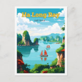 Ha Long Bay Vietnam Travel  Illustratie Briefkaart (Voorkant)