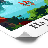 Ha Long Bay Vietnam Travel  Illustratie Poster (Hoek)