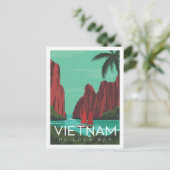 Ha Long Bay Vietnam Travel Place Illustratie Briefkaart (Staand voorkant)