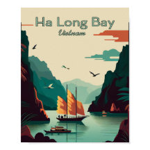 Ha Long Bay Vietnam Travel Poster