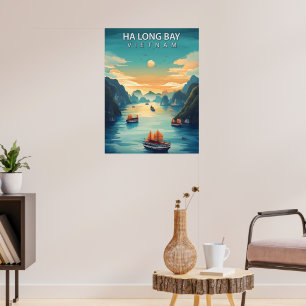Ha Long Bay – Vintage Reisposter van Vietnam's M Poster