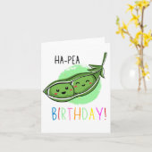Ha-Pea Puns Verjaardag Kaart (Gele Bloem)