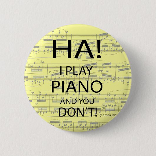 Ha Piano Ronde Button 5,7 Cm (Voorkant)