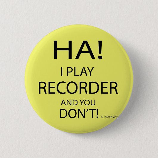 Ha Recorder Ronde Button 5,7 Cm (Voorkant)