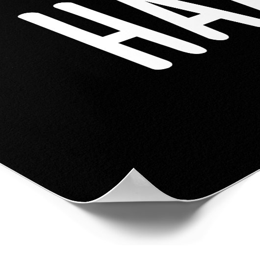 Haaaam Gurl Funny Pig Pun Dark BG Poster (Hoek)