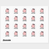 Haaaam Gurl Funny Pig Pun Ronde Sticker (Vel)