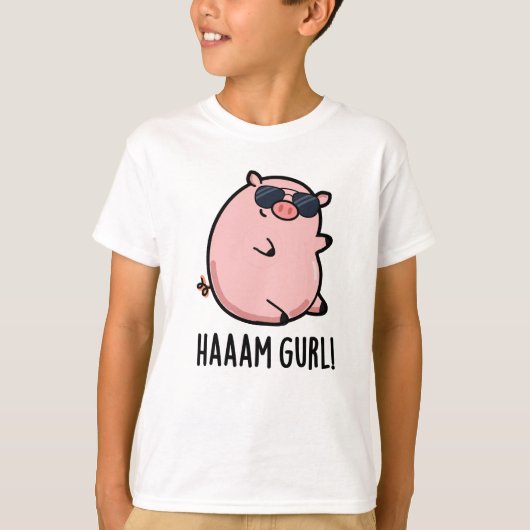 Haaam Gurl Cute Pigun T-shirt (Voorkant)