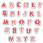Haagbeuk Knuffels Kleine Letters Stickers | Knuffe (Voorkant)