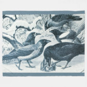 Haagdieren - Blackbirds Kraaien, Ravens Fleece Deken (Voorkant (Horizontaal))