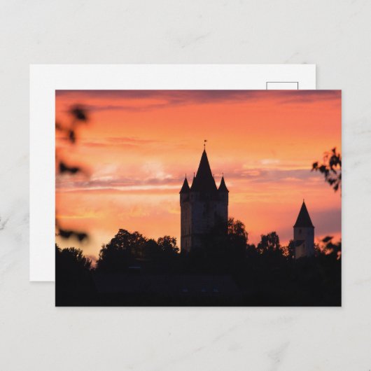 HAAGER SCHLOSSTURM & KLEINER SCHLOSSTURM AM ABEND BRIEFKAART (Voorkant / Achterkant)