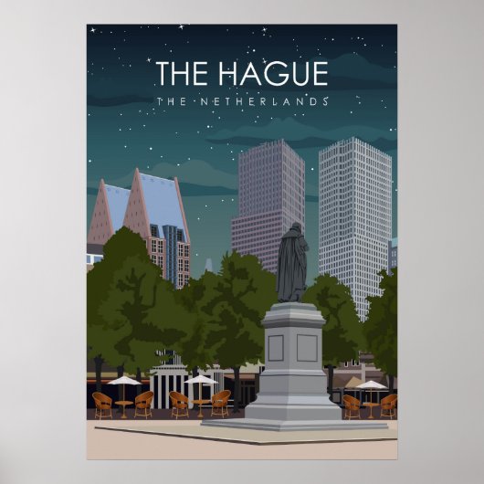 Haags Poster voor Vintage Travel (Voorkant)