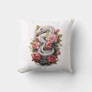 🐍 Haagse Mystic Serpent Floral Sierkussen