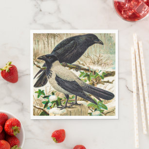 Haagse vogels - Blackbird Raven Servet