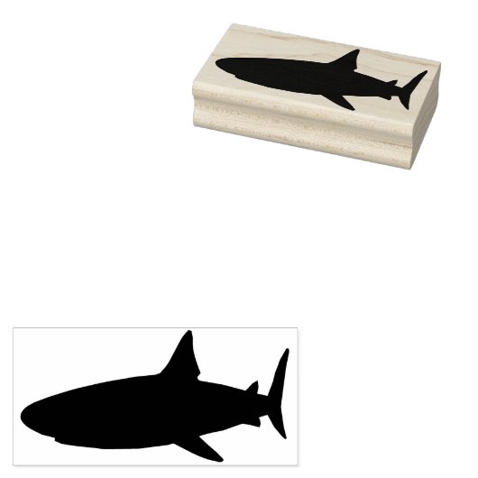 haai 2 kunstzegel rubberstempel (Gestempeld)