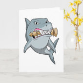 Haai aan het schaken met schaakstuk Koning Kaart (Gele Bloem)