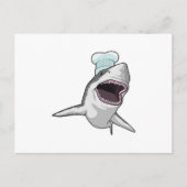 Haai als kok met kookmuts briefkaart (Voorkant)