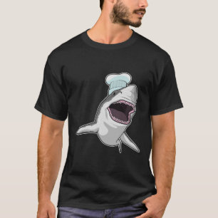 Haai als kok met kookmuts t-shirt