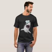 Haai als kok met kookmuts t-shirt (Voorkant volledig)
