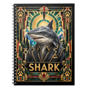 Haai, Art Deco Wildlife Notitieboek
