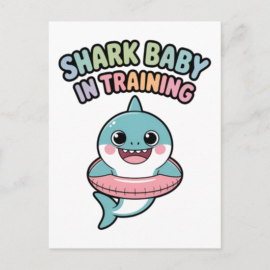 Haai Baby in Opleiding | Kinderen Briefkaart (Voorkant)