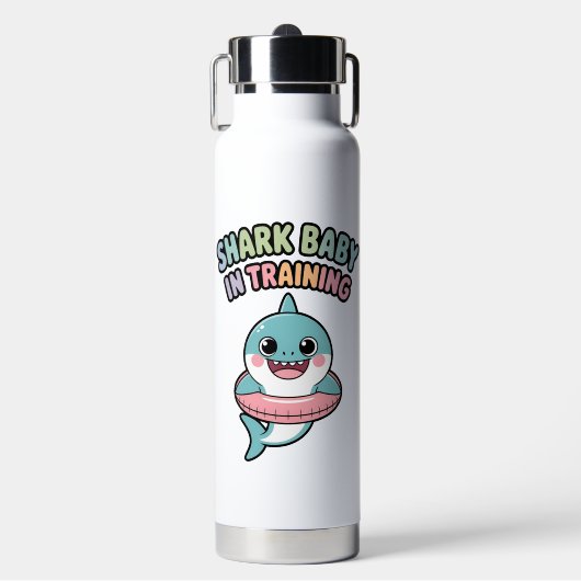 Haai Baby in Opleiding | Kinderen Waterfles (Voorkant)