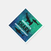 haai besmet elke leeftijd verjaardag partij servet (Hoek)